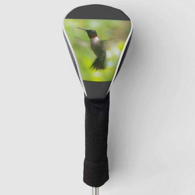Male Ruby Throat Hummingbird Golf Headcover (Vorderseite)