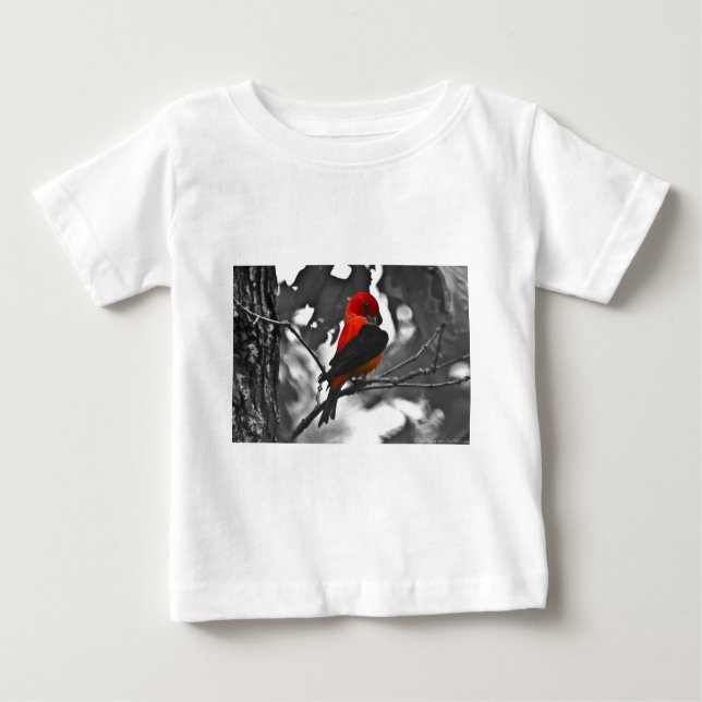 Male Scarlet Tanager Baby T-shirt (Vorderseite)