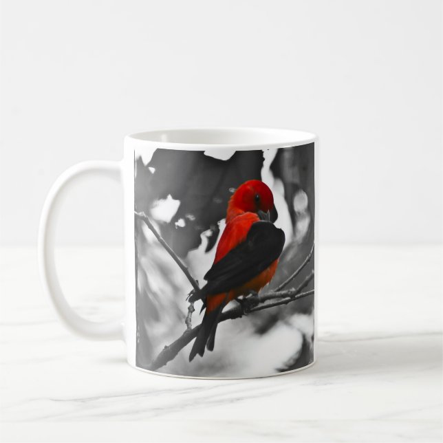 Male Scarlet Tanager Kaffeetasse (Links)