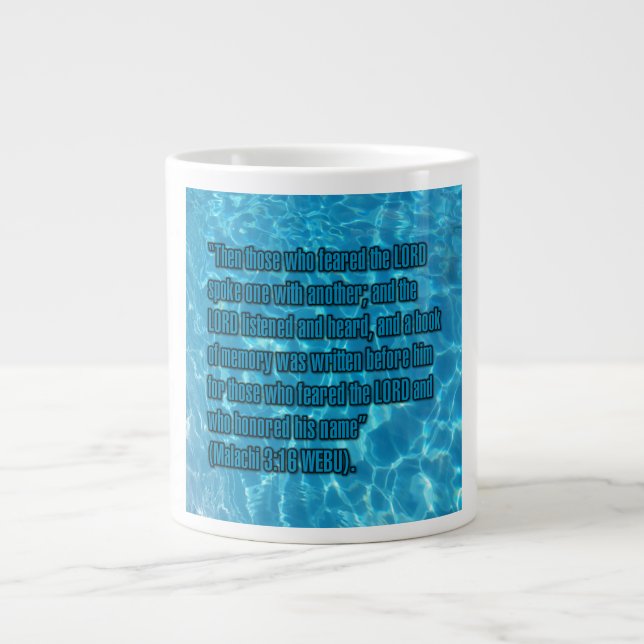 Maleachi 3:16 WEBU Becher Jumbo-Tasse (Vorderseite)