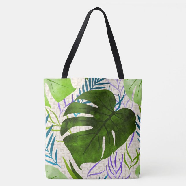 Maleah Monstera Tropical Hawaiian Watercolor-Green (Vorderseite)