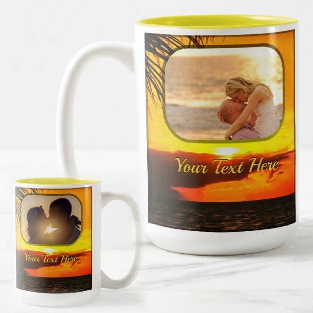 Malecon Sunset Liebe 2441 Zweifarbige Tasse (Von Creator hochgeladen)