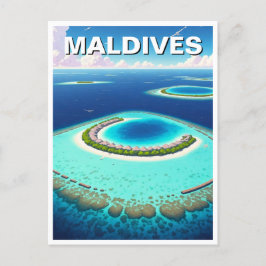 Malediven Atolls Indischer Ozean Postkarte