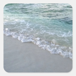 Malediven der Sandschicht im Meer Quadratischer Aufkleber