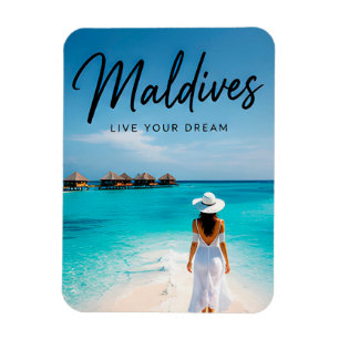 🌊 Malediven Endloses Blaues Paradies Luxus-Interi Magnet