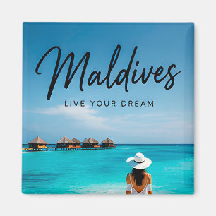 🌊 Malediven Endloses Blaues Paradies Luxus-Interi Magnet