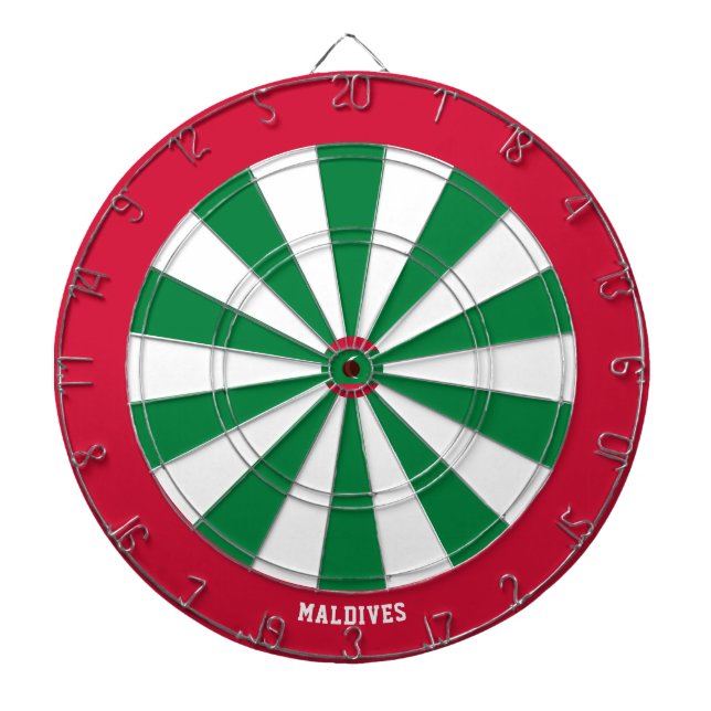 Malediven Flag Patriot's Bullseye Dartscheibe (vorne)
