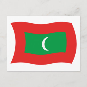 Malediven Flag Postkarte