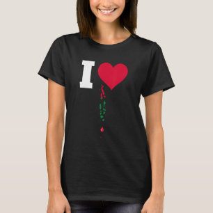 Malediven-Flagge I Liebe Malediven T-Shirt