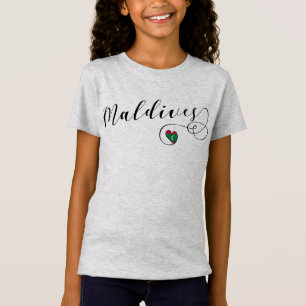 Malediven Flaggenherz, Malediven T-Shirt