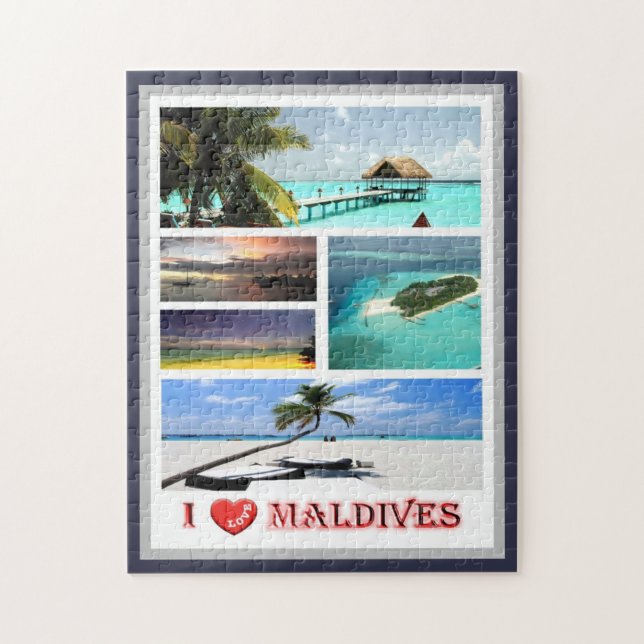 Malediven - I Liebe - Puzzle (Vertikal)