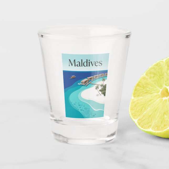 Malediven Indischer Ozean Schnapsglas (Vorderseite)