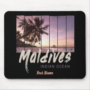 Malediven Indischer Ozean Vintager Sonnenuntergang Mousepad