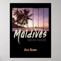 Malediven Indischer Ozean Vintager Sonnenuntergang