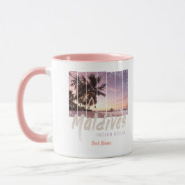 Malediven Indischer Ozean Vintager Sonnenuntergang Tasse