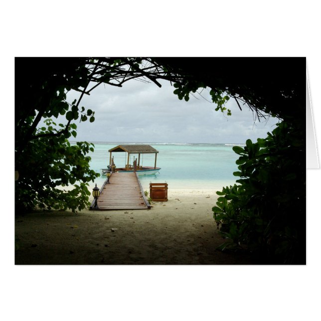 Malediven-Insel-Boot (Vorderseite (Horizontal))