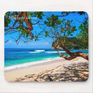 Malediven Insel Mousepad von Schaufenster