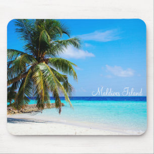 Malediven Insel romantischen Urlaub mit Schaufenst Mousepad
