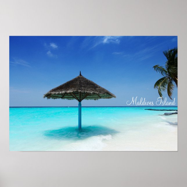 Malediven Insel Romantischer Urlaub Poster (Vorne)