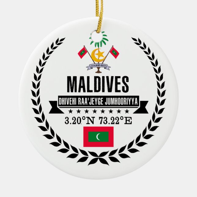 Malediven Keramik Ornament (Vorne)