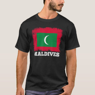 Malediven, Malediven, Malediven mit Vintager Flagg T-Shirt