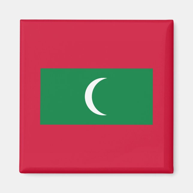 Malediven - maledivische Staatsflagge Magnet (Vorne)