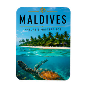 🐢 Malediven Ozeanparadies für Küstenbewohner 🌊 Magnet