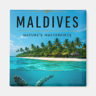 🐢 Malediven Ozeanparadies für Küstenbewohner 🌊 Magnet