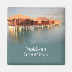 Malediven-Paradies-Strand-Bungalow-Andenken Magnet
