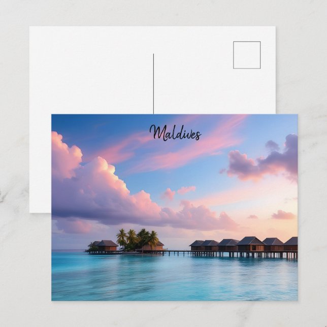 Malediven Postkarte (Vorne/Hinten)