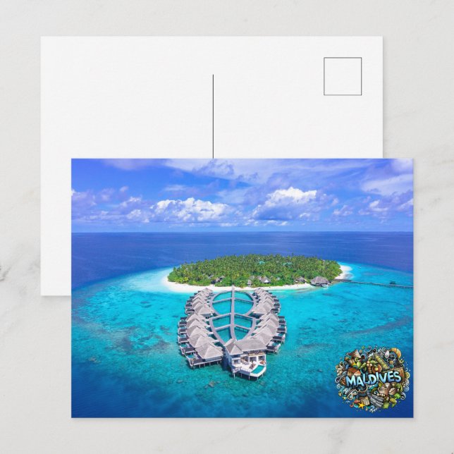 Malediven Postkarte (Vorne/Hinten)