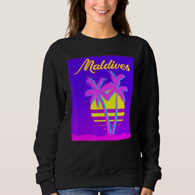 Malediven Reisen Sommerurlaub Strand Sweatshirt (Vorderseite)