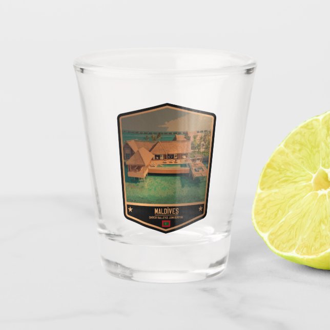 Malediven Schnapsglas (Vorderseite)