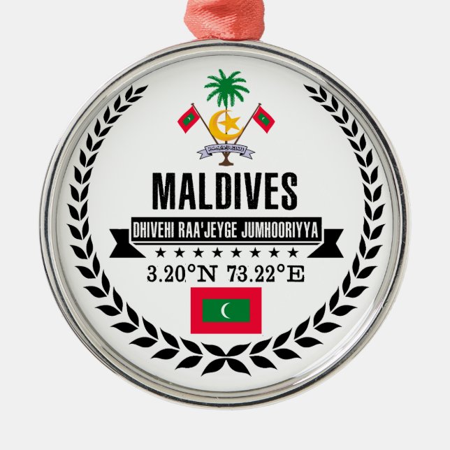 Malediven Silbernes Ornament (Vorne)