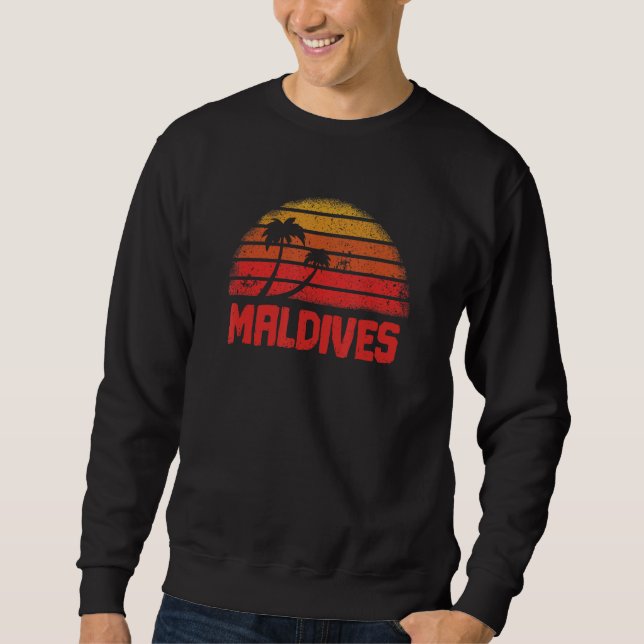Malediven Vintag Retro 70er Throwback Sweatshirt (Vorderseite)