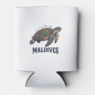 Malediven Vintage Meeresschildkröte Reise-Shirt De Dosenkühler