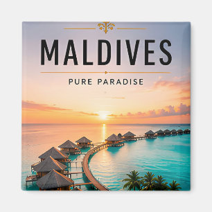 🏝️ Malediven-Wasser-Villa-Paradies Modern Magnet