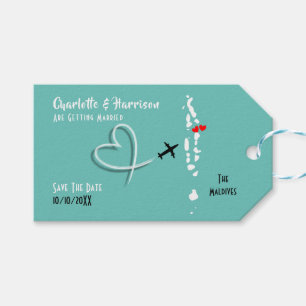 Malediven Wedding Destination Save the Date Geschenkanhänger