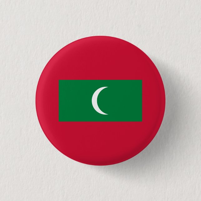 Maledivische Flagge, Flagge Button (Vorderseite)
