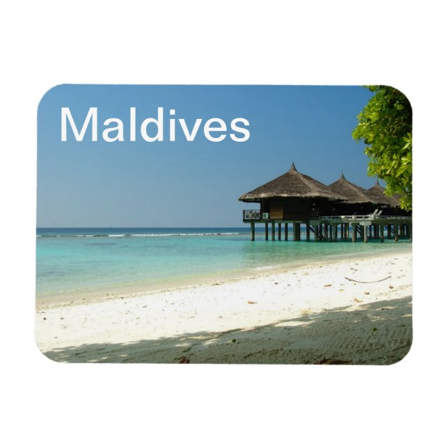 maledivisches Resort Magnet (Horizontal)