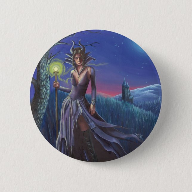 Maleficent Knopf-Schneewittchen-Knopf Button (Vorderseite)