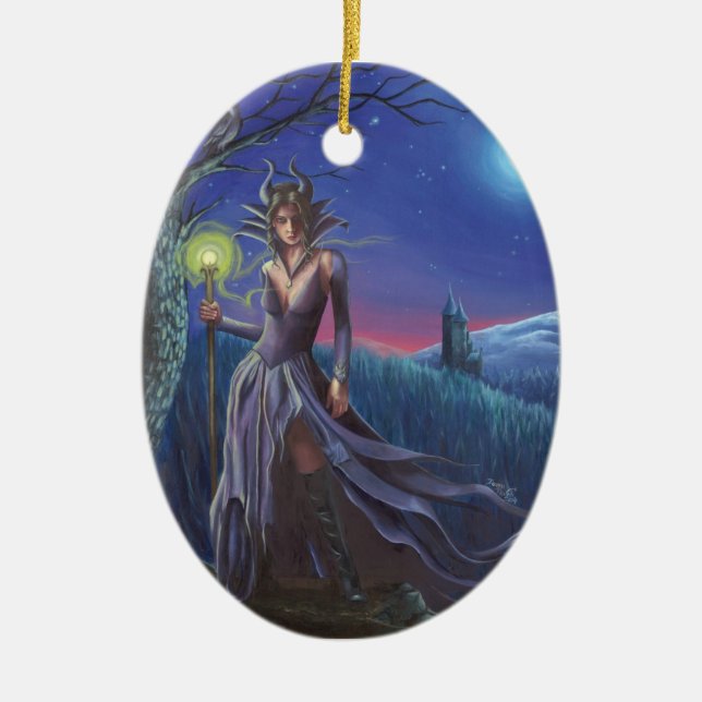 Maleficent Verzierungs-Schneewittchen-Verzierung Keramikornament (Vorne)