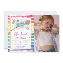 Malen des Geburtstags Foto Einladung