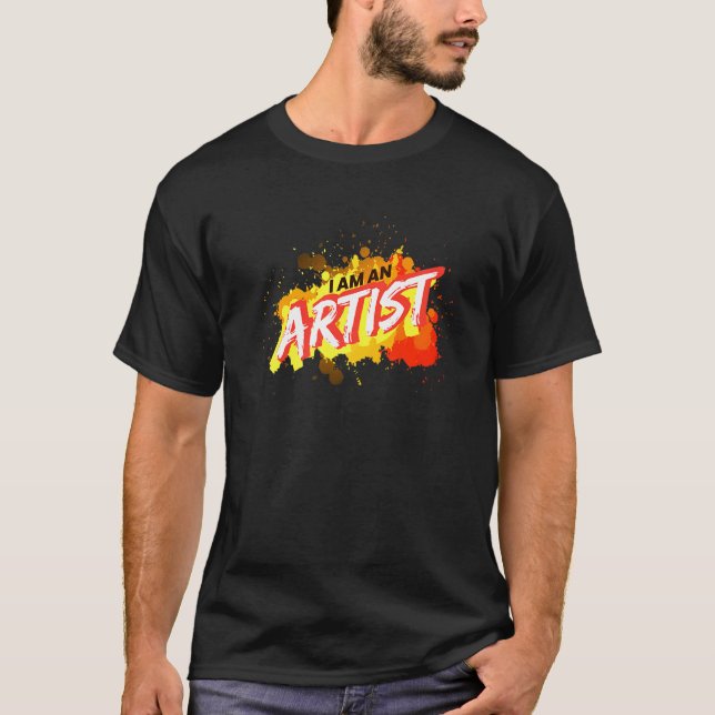 Malen Ich bin Künstlerin und KünstlerIn Creative P T-Shirt (Vorderseite)