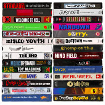 Malen klassischer Skateboarding-VHS-Tapes