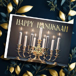 Malen Menorah Happy Hanukkah Feiertagskarte<br><div class="desc">Unterkunft thematisch von Umua entworfen. Gedruckt und ausgeliefert von Zazzle oder ihren Partnern.</div>