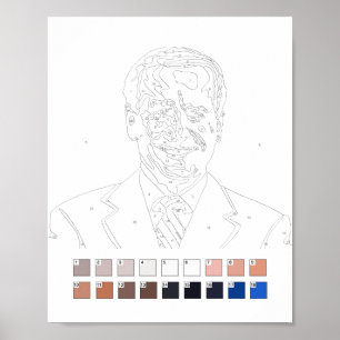 Malen nach Zahlen: Joe Biden Poster