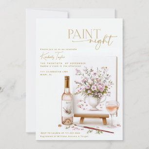 Malen Party Paint Night Junggesellinnenabschied Einladung