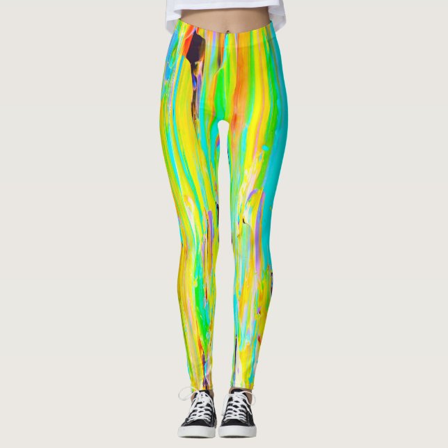 Malen Sie Abstrich-Leggings Leggings (Vorderseite)