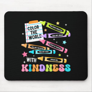 Malen Sie die Welt Kind Wachsmalstift Positivität Mousepad